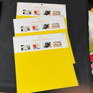Design Loft Polyvinyl Heat Transfer Sheets - Bright Yellow 3 sheets htv